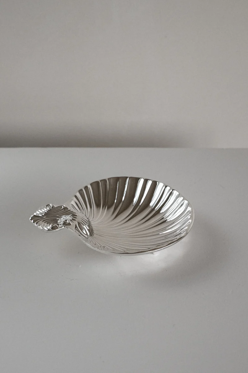 Silver-Plated Shell Tray