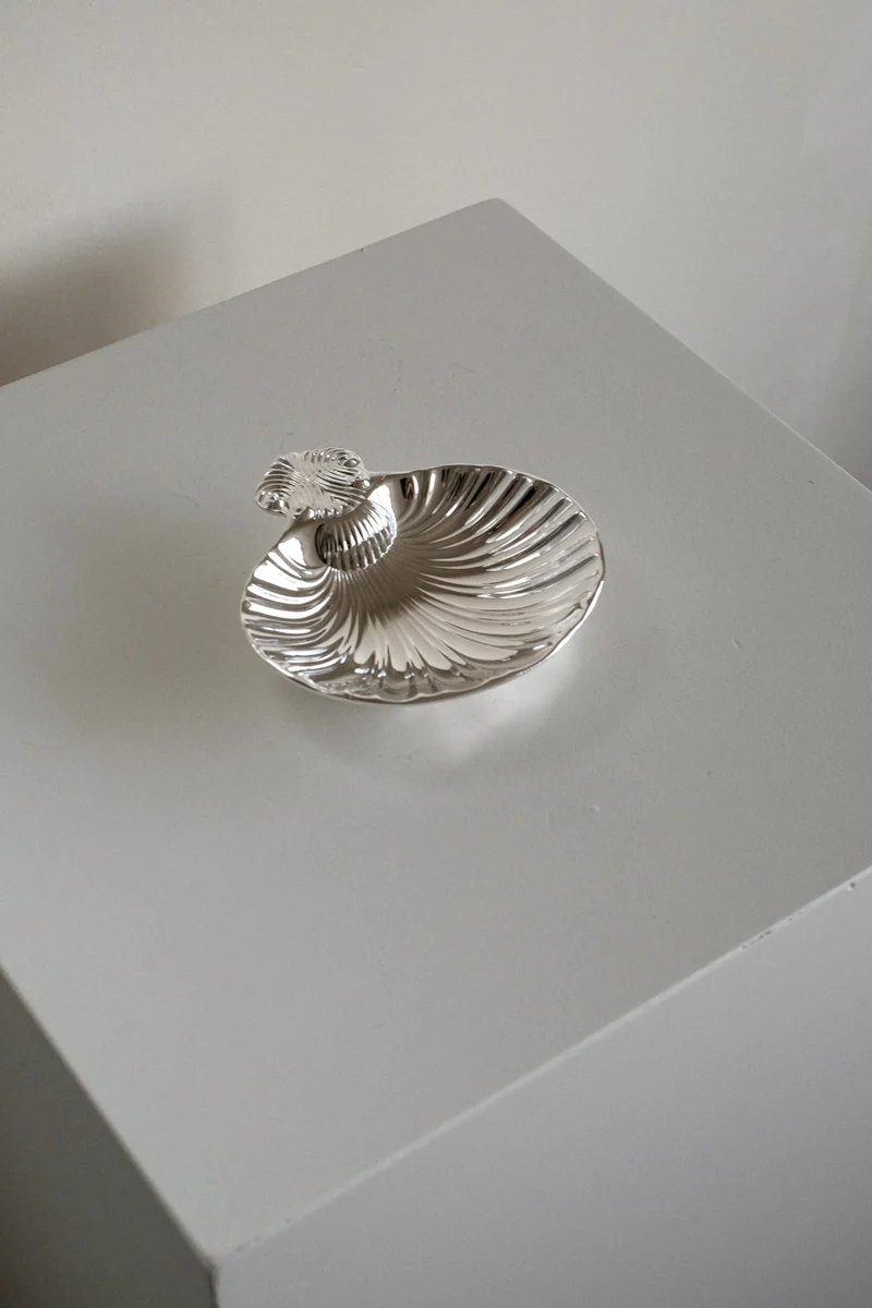 Silver-Plated Shell Tray