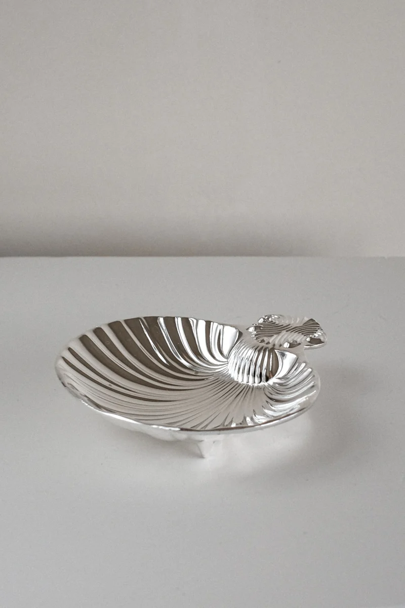 Silver-Plated Shell Tray