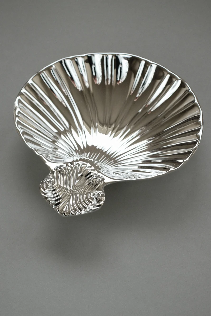 Silver-Plated Shell Tray