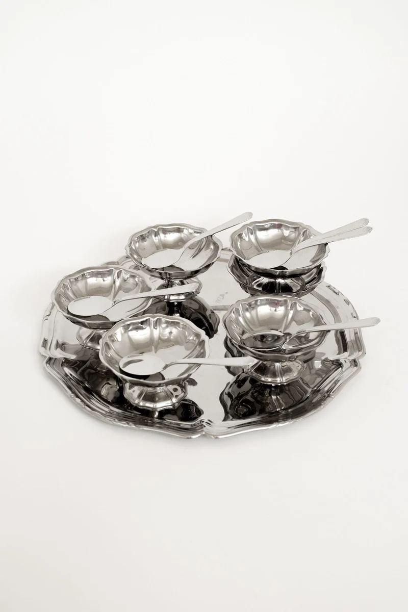 Guy Degrenne Ice Cream Set with Tray