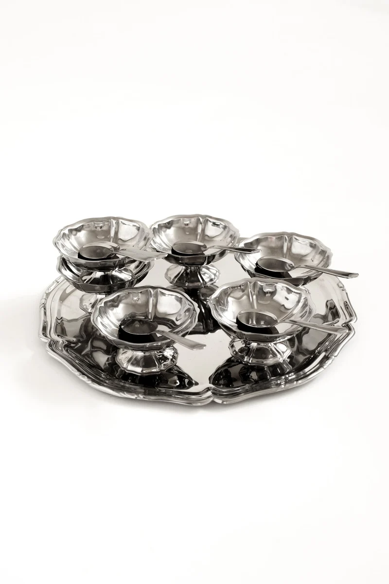 Guy Degrenne Ice Cream Set with Tray