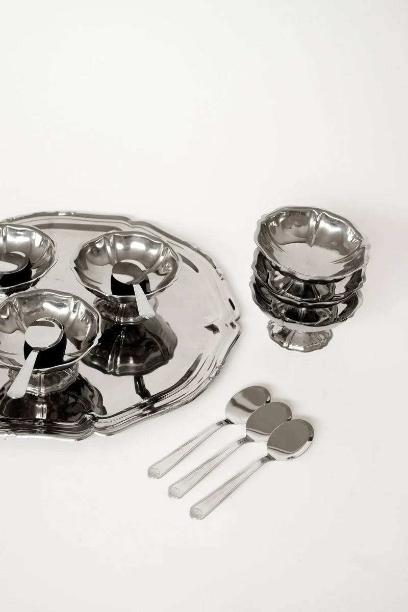 Guy Degrenne Ice Cream Set with Tray