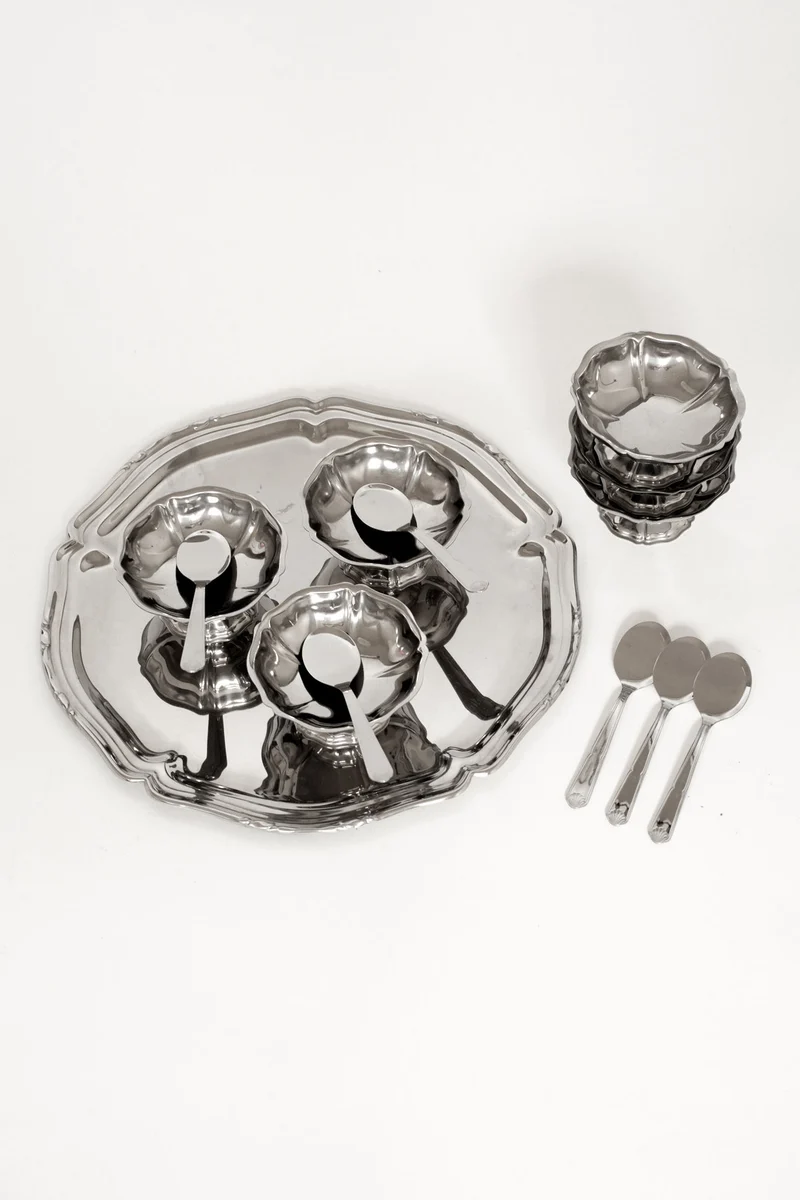 Guy Degrenne Ice Cream Set with Tray
