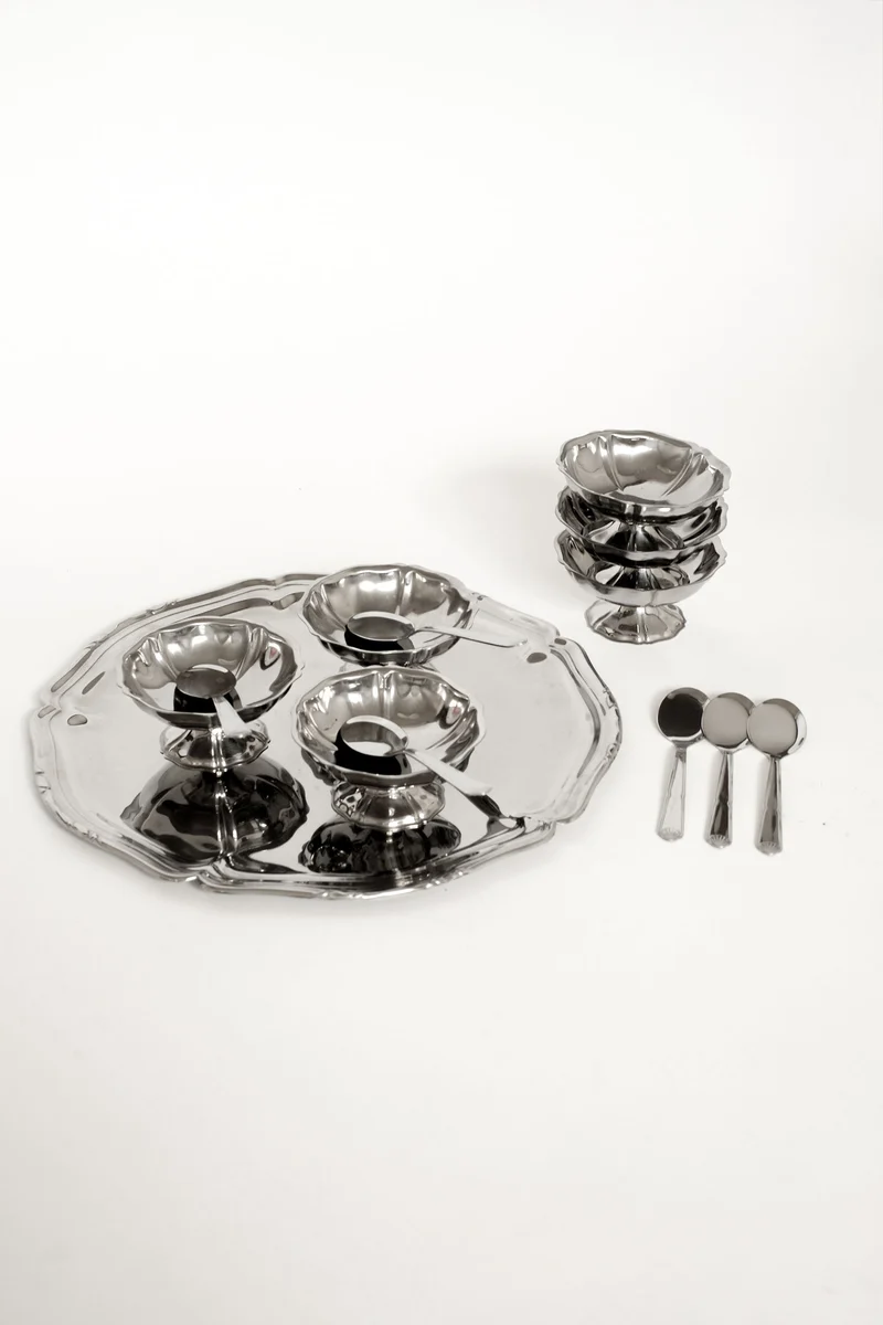 Guy Degrenne Ice Cream Set with Tray