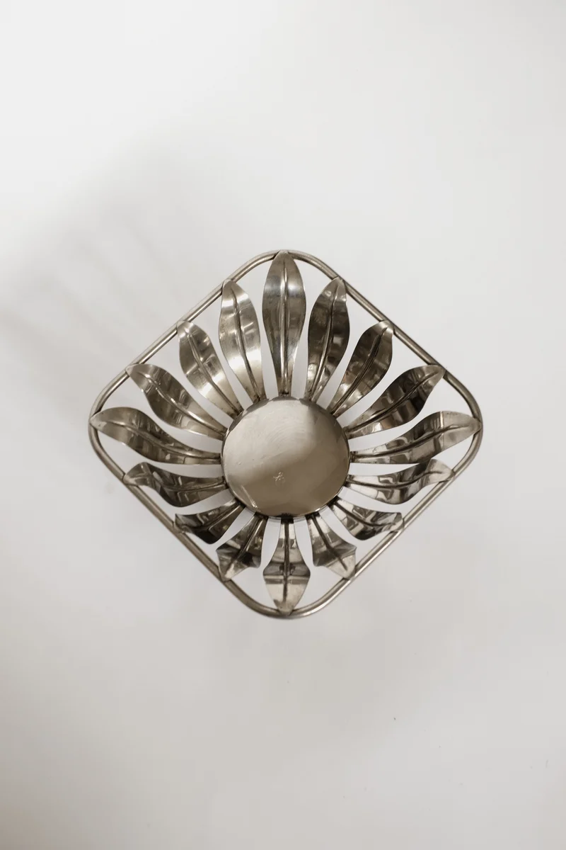Silver Plated Flower-Shaped Bowl