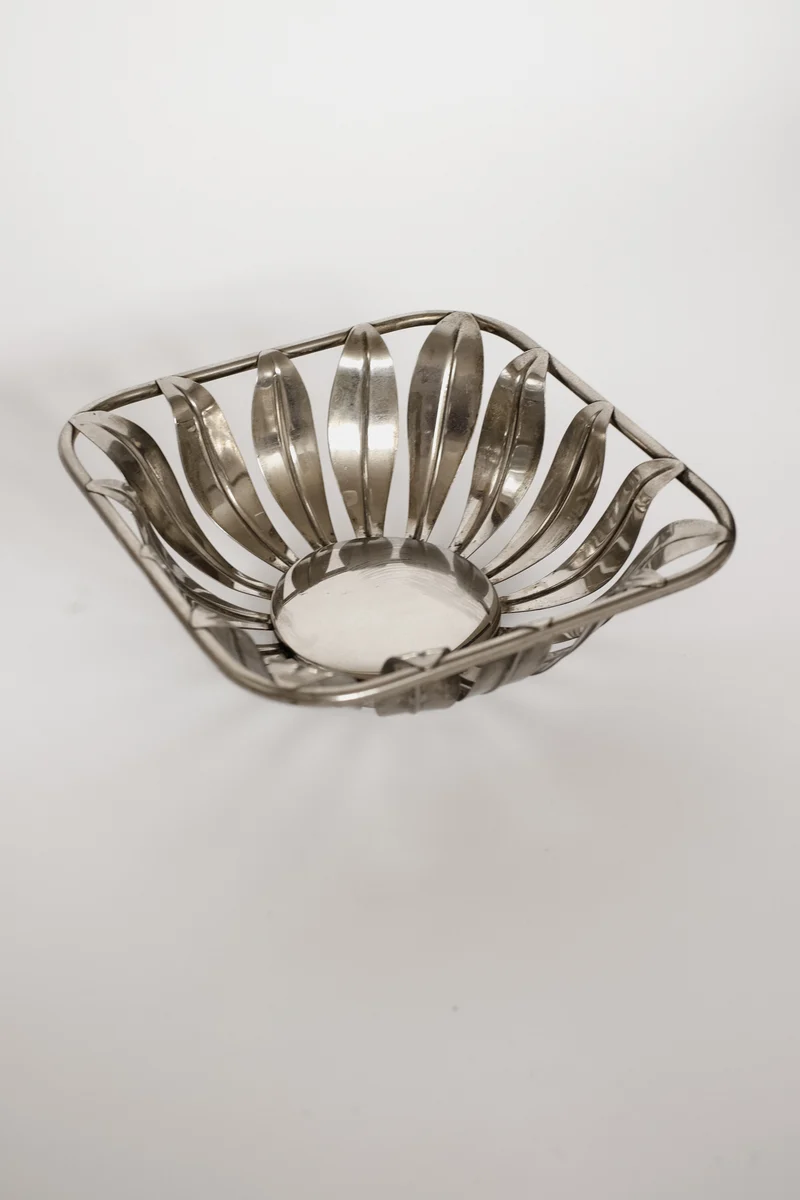 Silver Plated Flower-Shaped Bowl