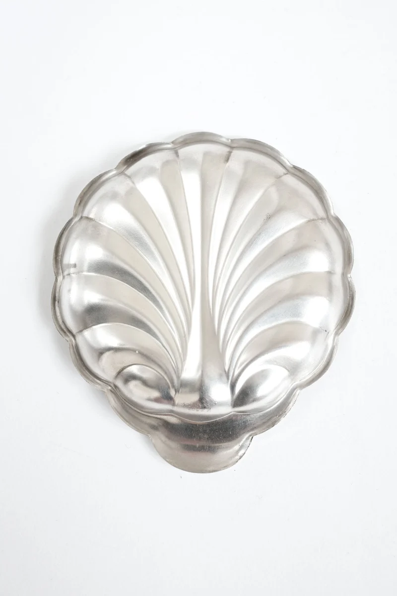 Silver-Plated Shell Shaped Dish