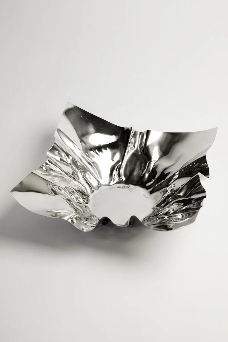 Extra Large Folded Chrome Bowl