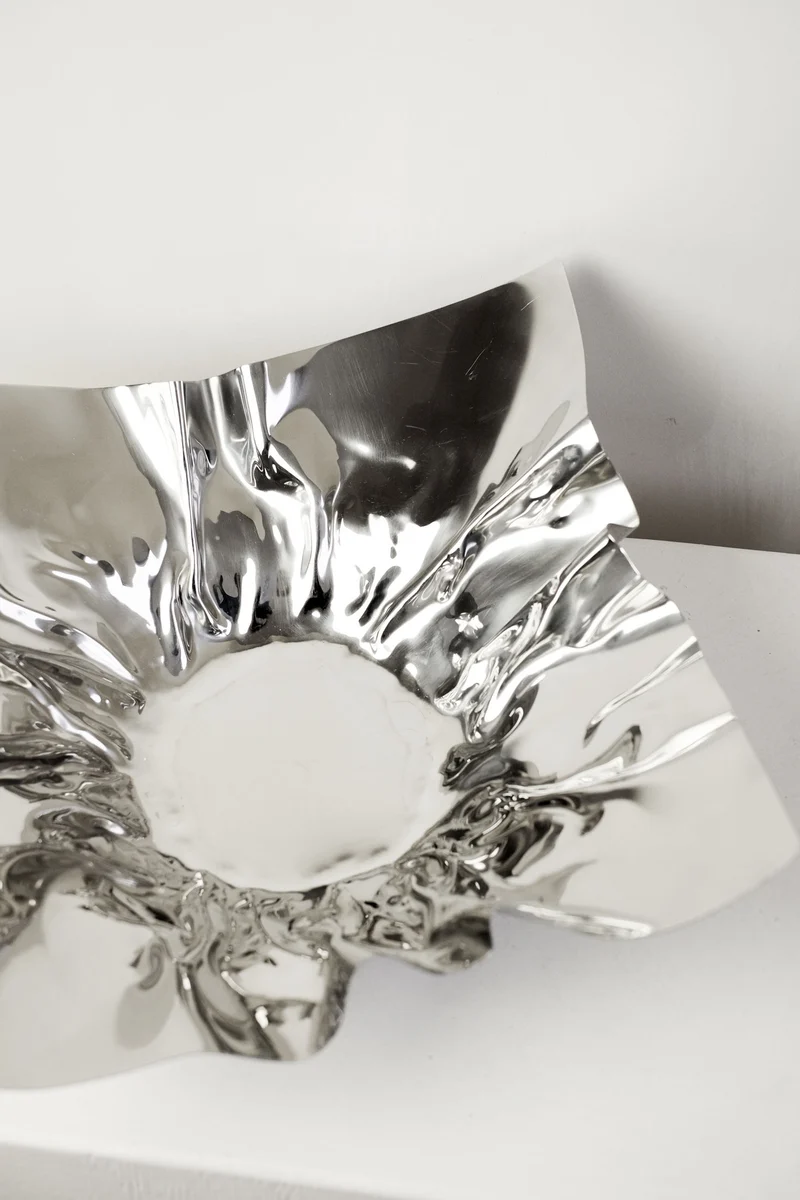 Extra Large Folded Chrome Bowl