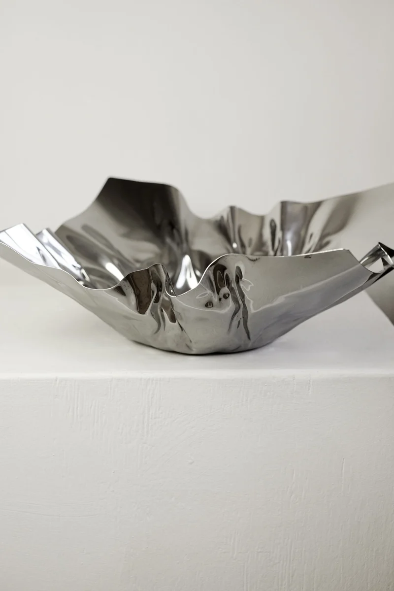 Extra Large Folded Chrome Bowl