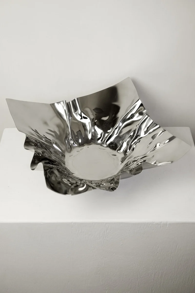 Extra Large Folded Chrome Bowl