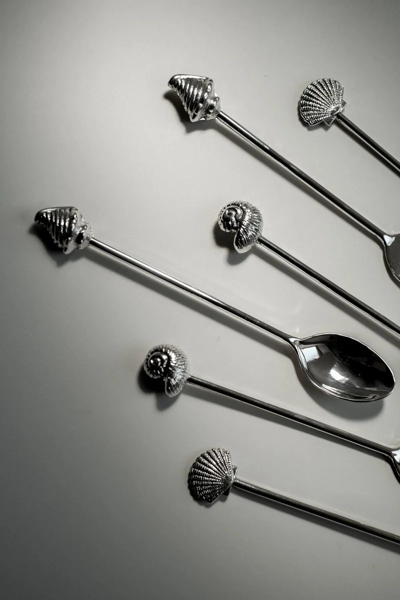 Silver-Plated Seashell Cutlery Set