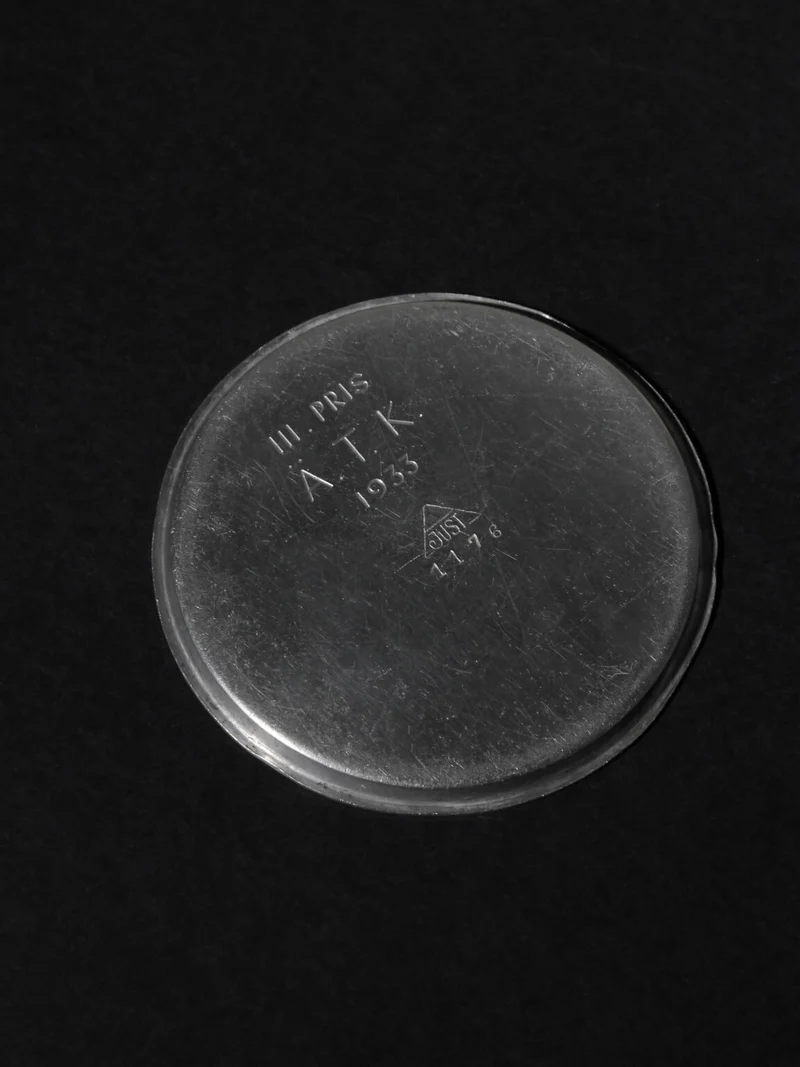Just Andersen Art Deco Pewter Coaster With Fish Motifs, Denmark, 1933