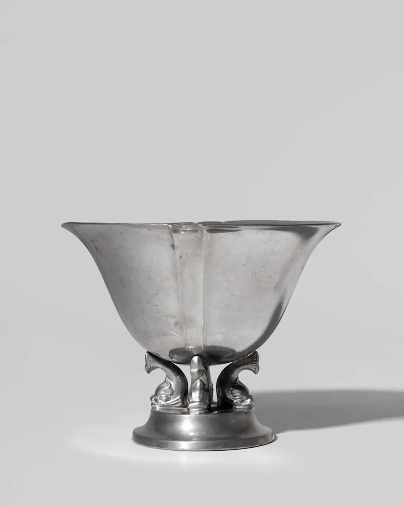 Art Deco Pewter Dolphins Bowl, GAB, Sweden, 1935