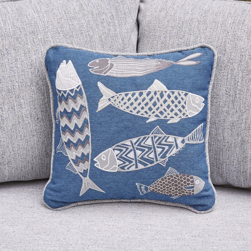 Fauteuil en coin extérieur en tissu Nuvella et osier gris pâle avec coussins - Naples Beach