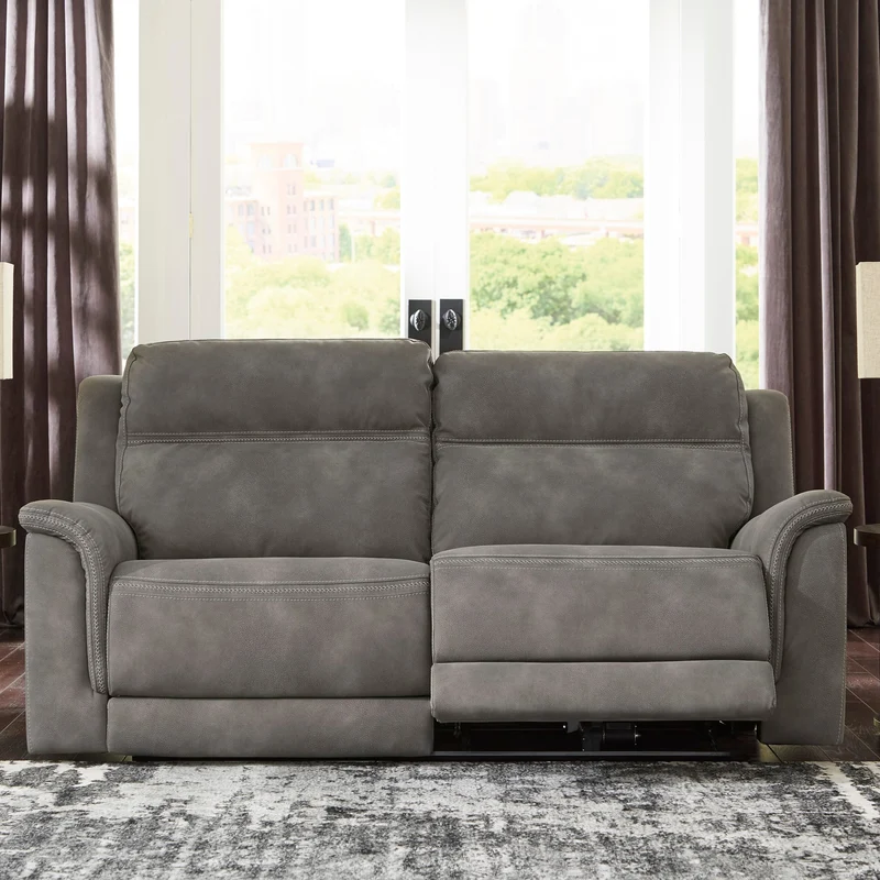 Sofa condo inclinable motorisé en tissu brun grisâtre - Next-Gen Durapella