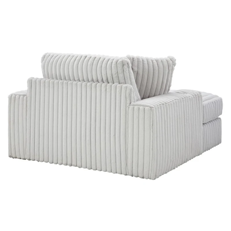Fauteuil surdimensionné en velours côtelé blanc - Stupendous