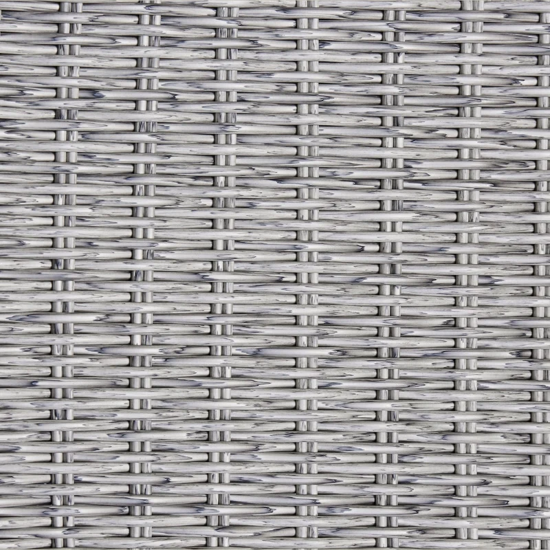 Banc extérieur en tissu Nuvella bleu et en osier gris pâle - Naples Beach