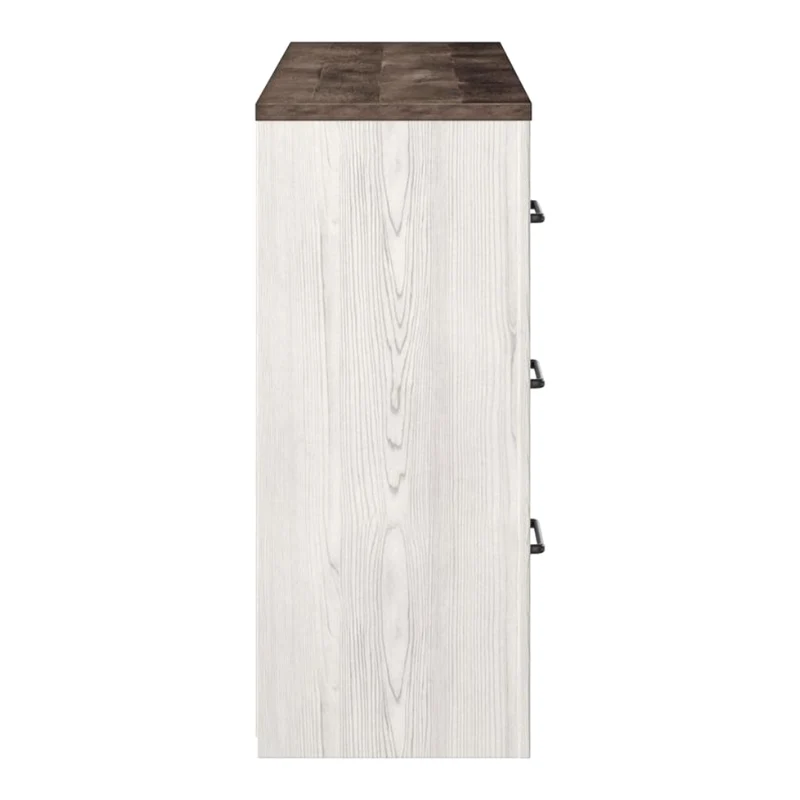 Bureau à 6 tiroirs en bois/placage bicolore - Gerridan