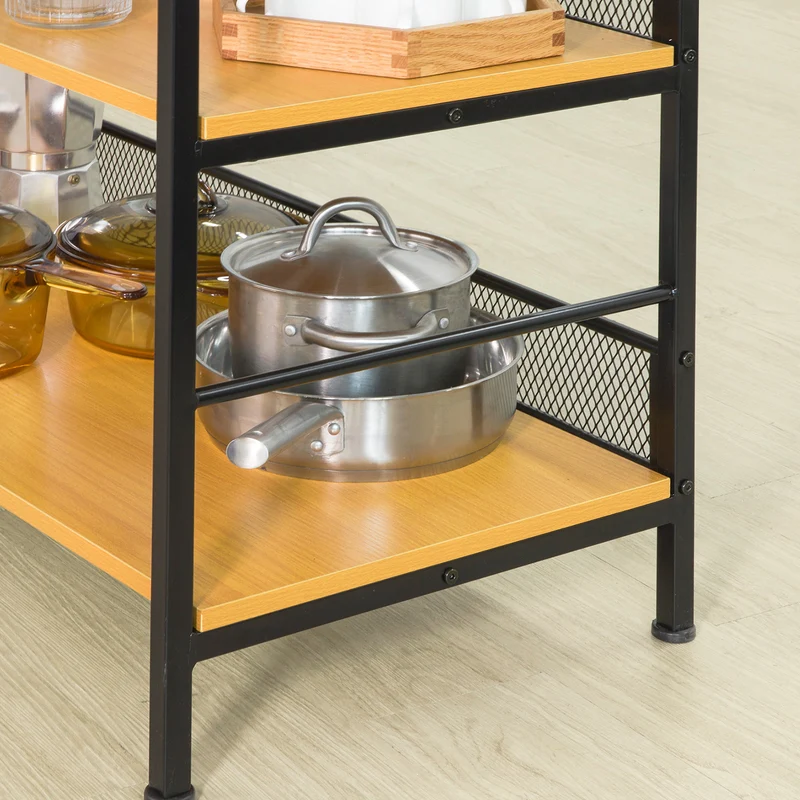 SoBuy FSB27-DN Table de Cuisine Meuble de Rangement Cuisine Buffet Table Console avec 2 étagères de Rangement