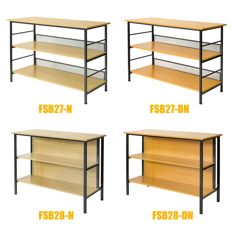 SoBuy FSB28-N Table de Cuisine Table Haute de Bar Table Console Buffet avec 2 étagères de Rangement