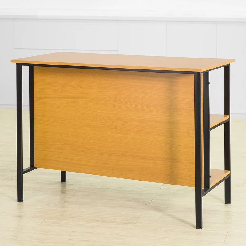 SoBuy FSB28-DN Table de Cuisine Table Haute de Bar Table Console Buffet avec 2 étagères de Rangement