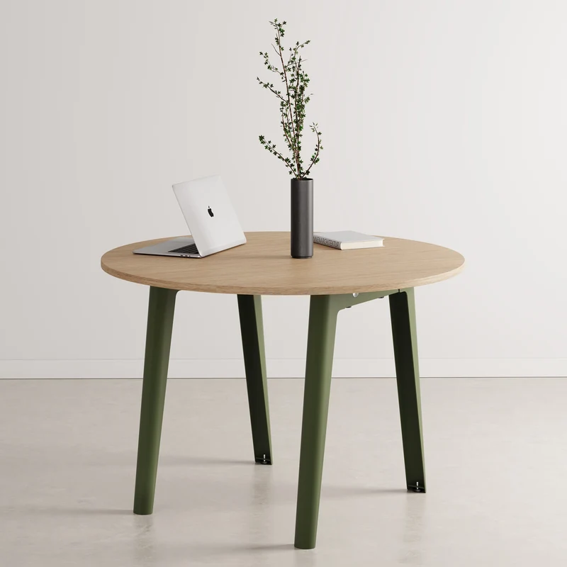 Table de réunion ronde NEW MODERN Ø 110cm - bois éco-certifié