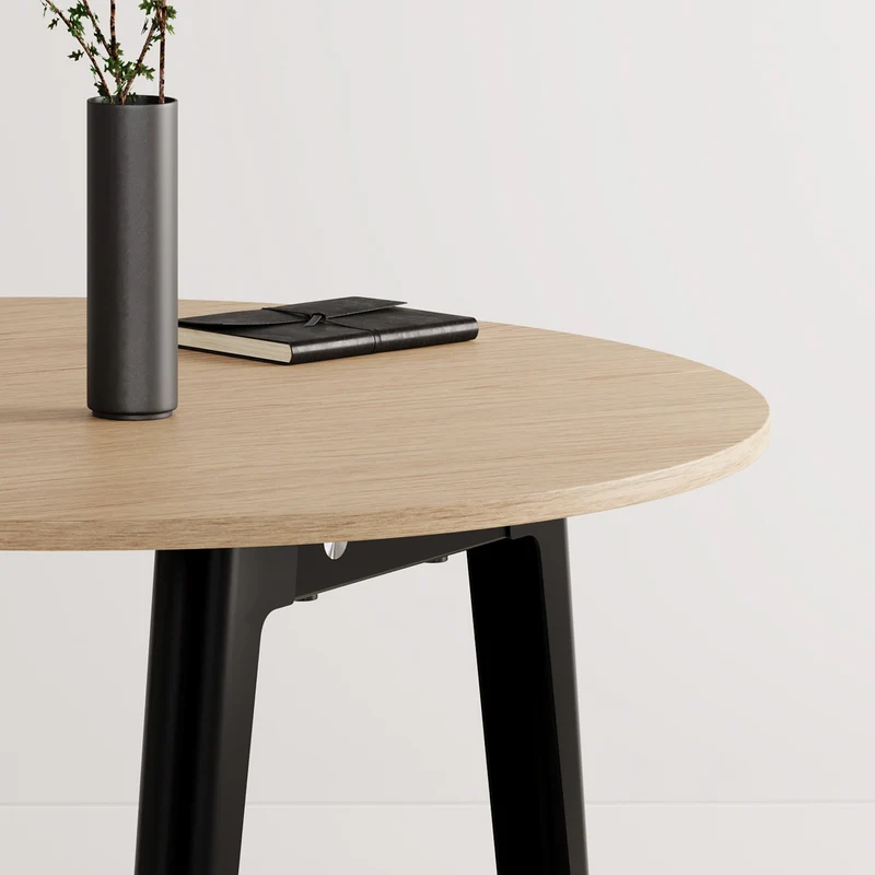Table de réunion ronde NEW MODERN Ø 110cm - bois éco-certifié