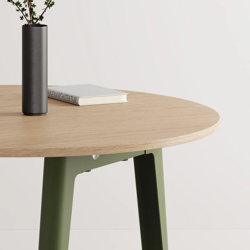 Table de réunion ronde NEW MODERN Ø 110cm - bois éco-certifié