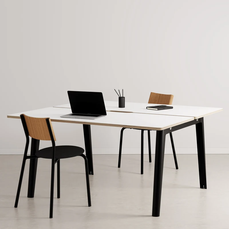 Bureau open-space NEW MODERN 2 places - multiplis blanc