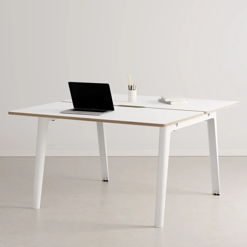 Bureau open-space NEW MODERN 2 places - multiplis blanc