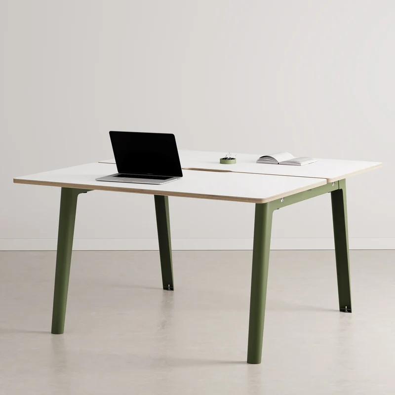 Bureau open-space NEW MODERN 2 places - multiplis blanc