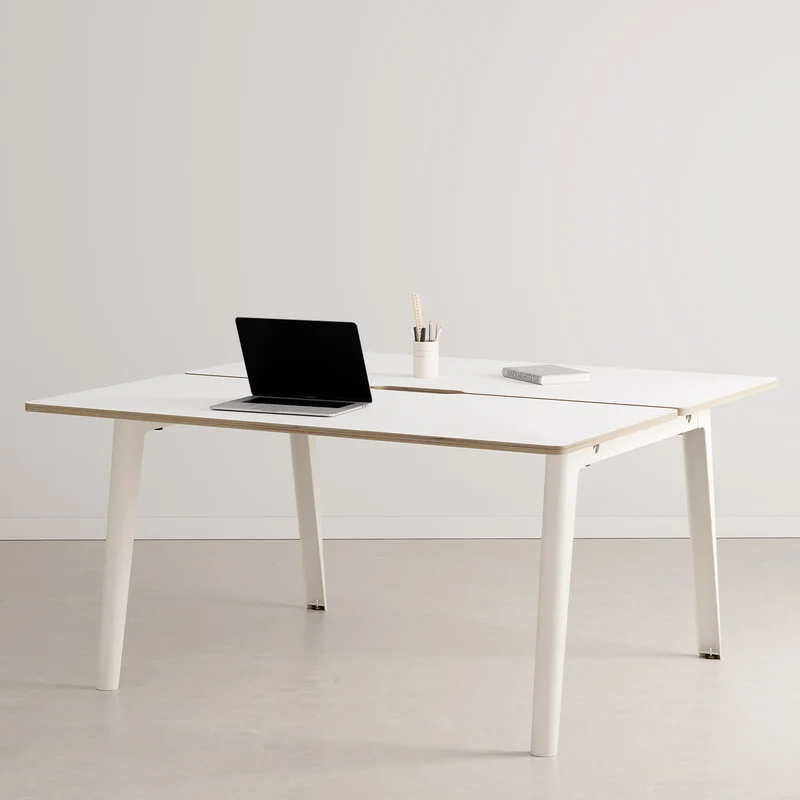 Bureau open-space NEW MODERN 2 places - multiplis blanc