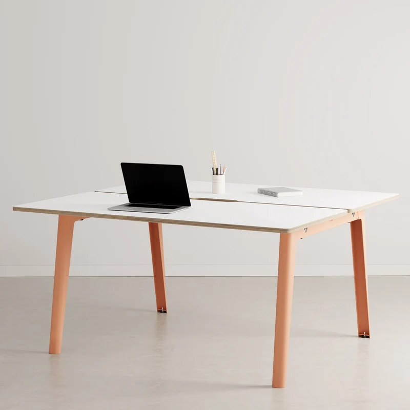 Bureau open-space NEW MODERN 2 places - multiplis blanc