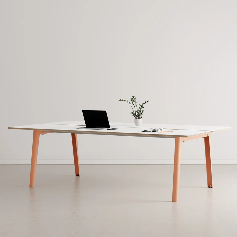 Bureau open-space NEW MODERN 4 places - multiplis blanc