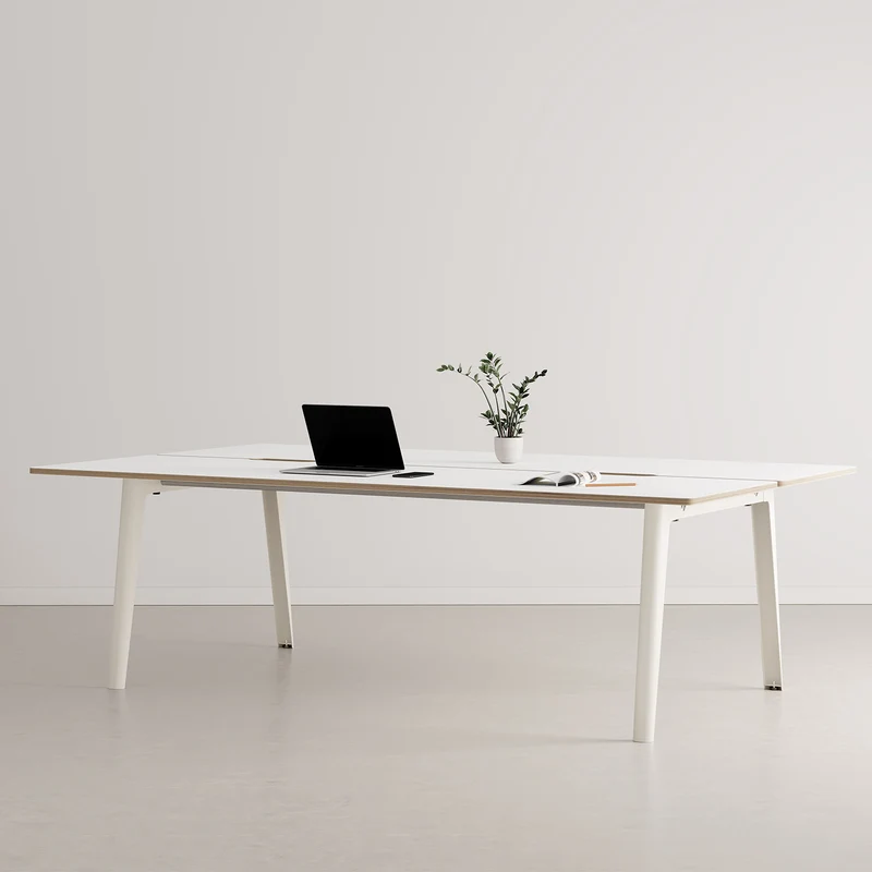 Bureau open-space NEW MODERN 4 places - multiplis blanc