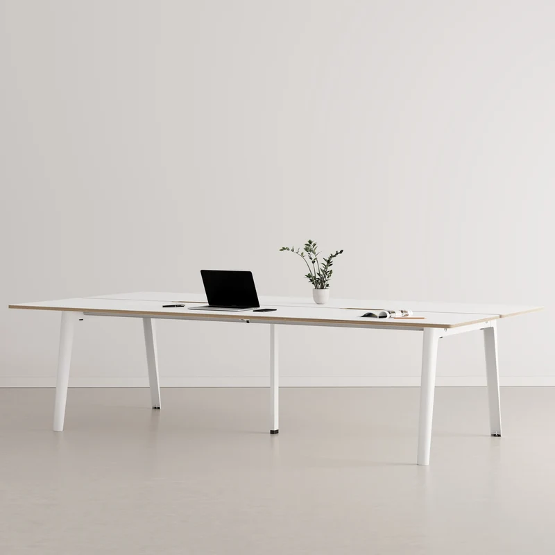Bureau open-space NEW MODERN 4 places - multiplis blanc