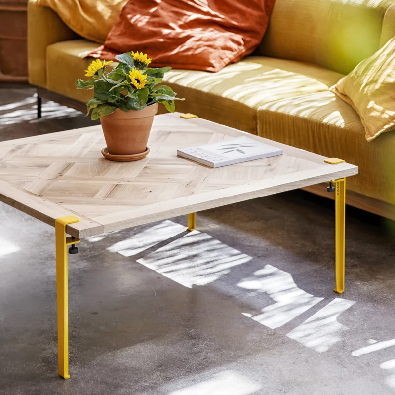 Table basse TIPTOE 80x80cm - parquet de Versailles