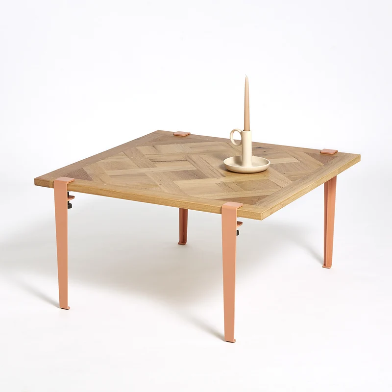 Table basse TIPTOE 80x80cm - parquet de Versailles