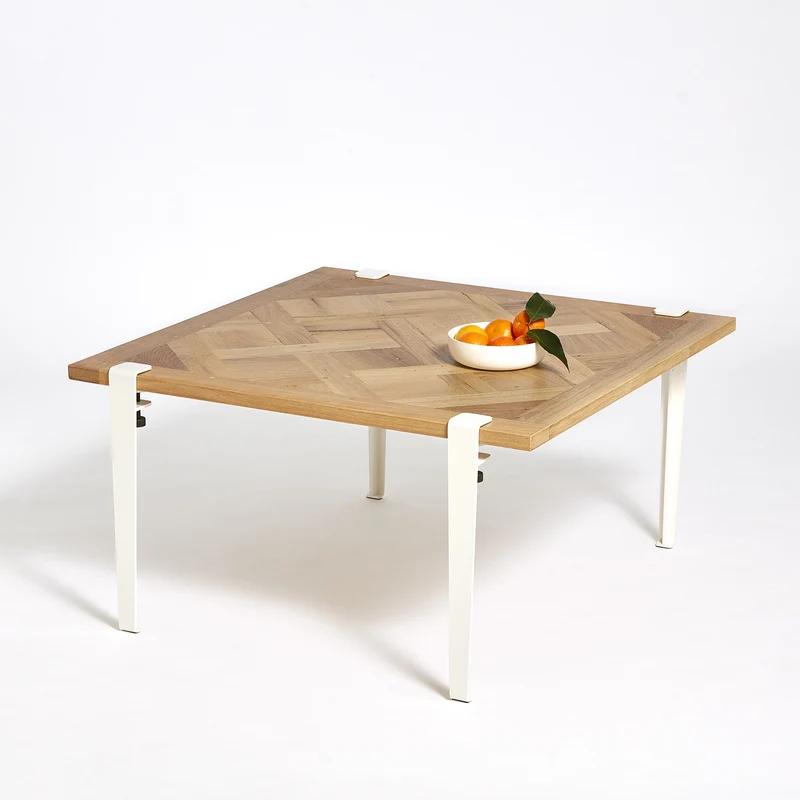 Table basse TIPTOE 80x80cm - parquet de Versailles