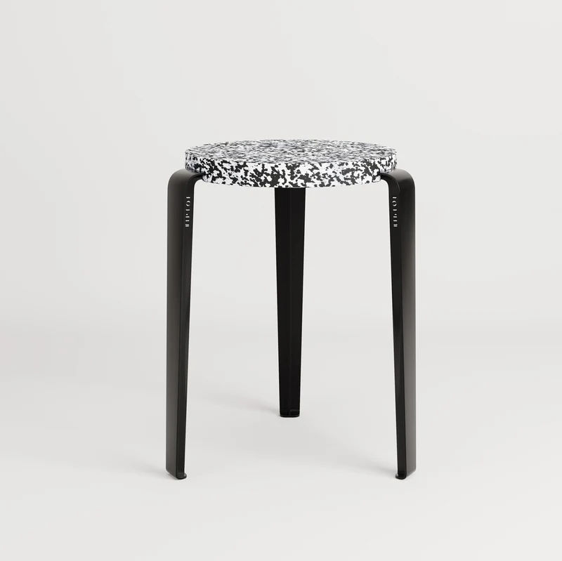 Tabouret LOU - plastique recyclé Macchiato
