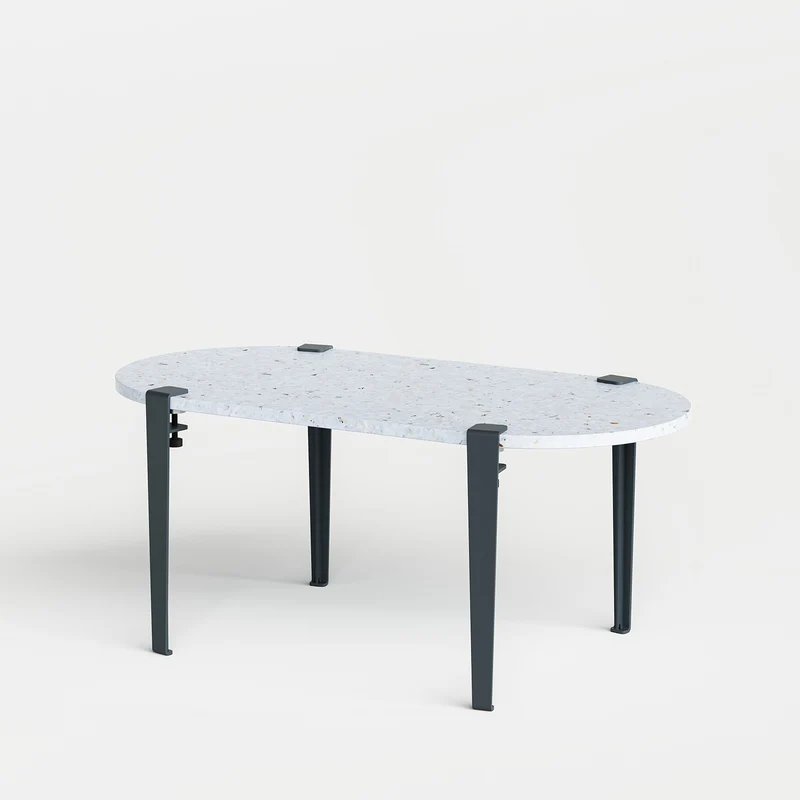 Table basse oblongue TIPTOE 100x50cm - plastique recyclé Venezia