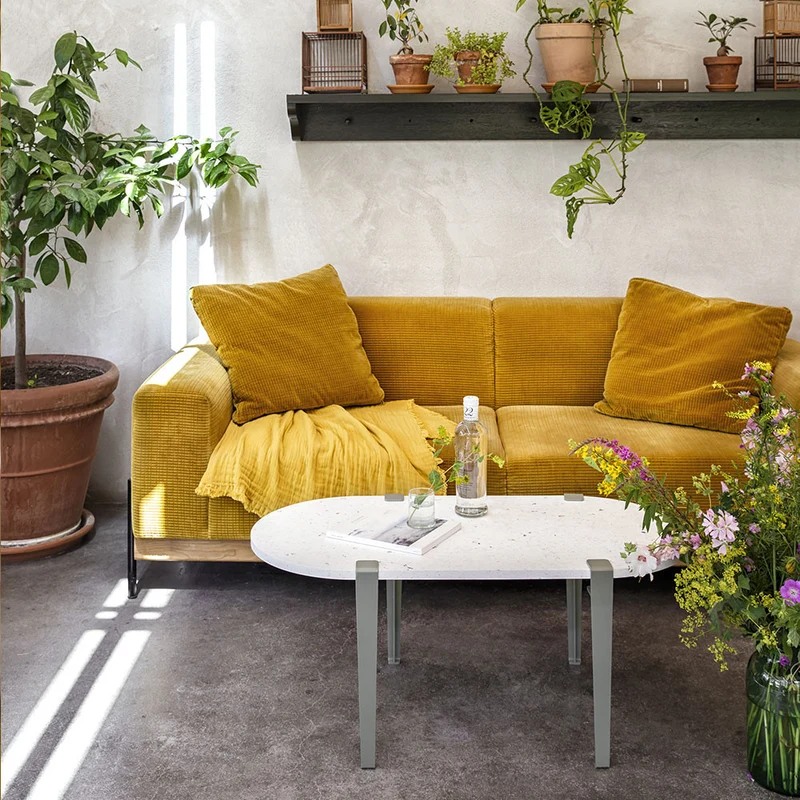 Table basse oblongue TIPTOE 100x50cm - plastique recyclé Venezia