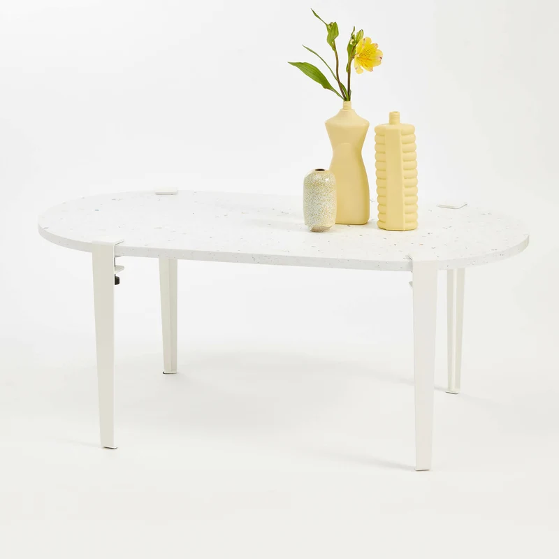 Table basse oblongue TIPTOE 100x50cm - plastique recyclé Venezia