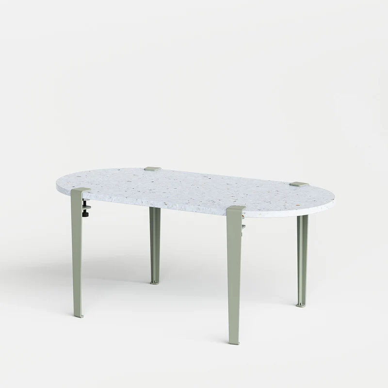 Table basse oblongue TIPTOE 100x50cm - plastique recyclé Venezia