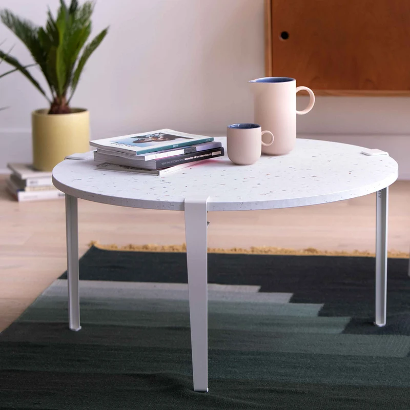 Table basse ronde TIPTOE Ø 80cm - plastique recyclé Venezia