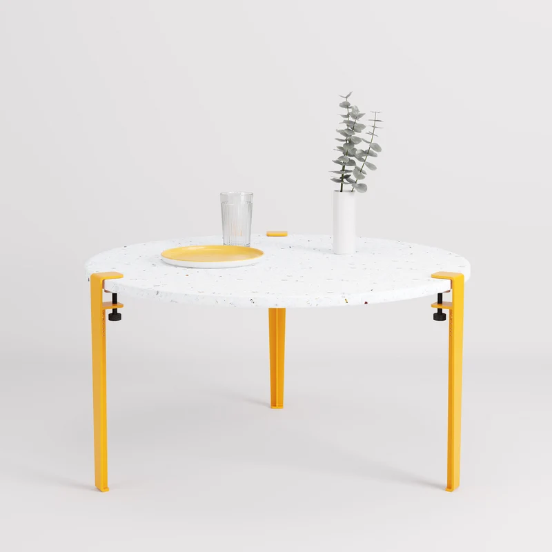 Table basse ronde TIPTOE Ø 80cm - plastique recyclé Venezia