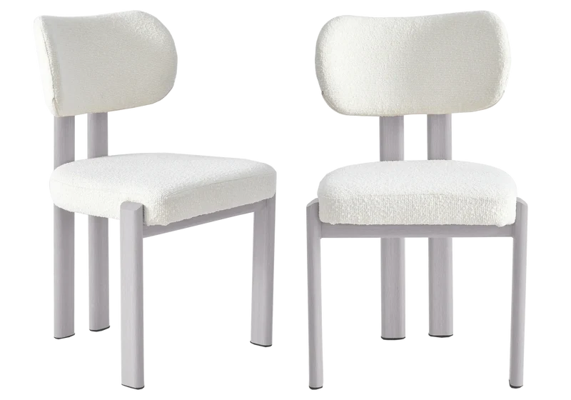 Ensemble table extensible travertin et 4 chaises - Inaya
