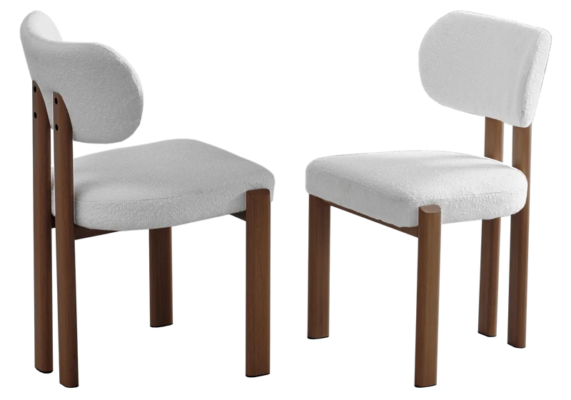 Ensemble table noyer et 4 chaises Japandi - Akira